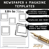 Newspaper and Magazine Templates (PDF and Easel)