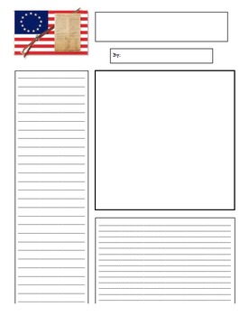 Preview of Newspaper template for 13 colonies/American Revolution