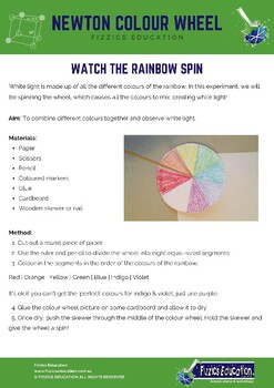 Preview of Newton Colour Wheel Activity
