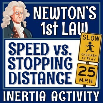 Preview of Newton's Laws of Motion Activity First Law Graphing Inertia