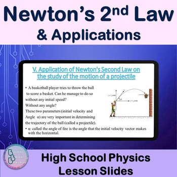 Preview of Newton’s 2nd Law & Applications | PowerPoint Lesson Slides High School Physics