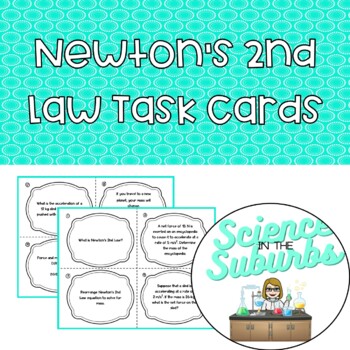 Preview of Newton's 2nd Law Task Cards