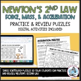 Newton’s 2nd Law Worksheet Puzzles - Scaffolded Digital an