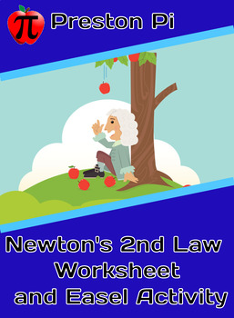 Preview of Newton's 2nd Law Worksheet and Easel Activity