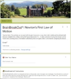 Newton's First Law BrainBreakOut® Escape Room - Online Dis