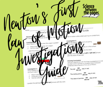 Preview of Newton's First Law of Motion Investigation Guide (3 Simple Activities)