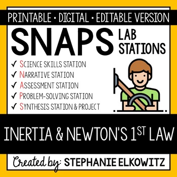 Preview of Inertia & Newton's First Law Lab Activity | Printable, Digital & Editable