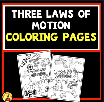 Preview of Newton’s LAWS OF MOTION COLORING SHEETS PAGES-Discussion Starters