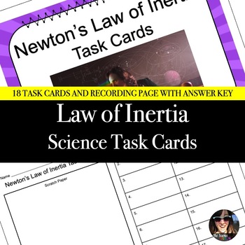 Preview of Newton's Law of Inertia - Unbalanced Forces Activity - Science Task Cards
