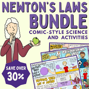 Preview of Newton's Laws Bundle - 8th Grade Science Summer School Curriculum - Work Packet