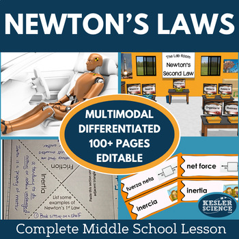 Preview of Newton's Laws Complete 5E Lesson Plan