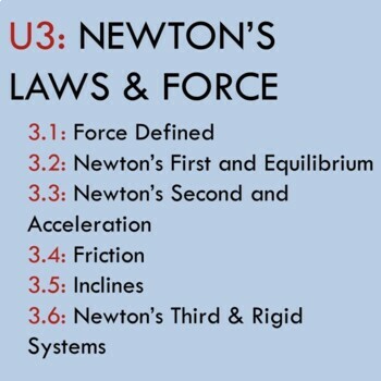 Preview of Newton's Laws & Force Notes