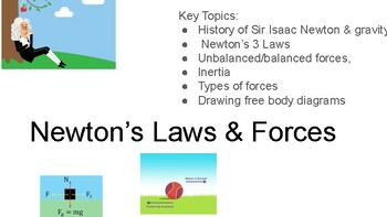 Preview of Newton's Laws & Forces  PowerPoint PDF