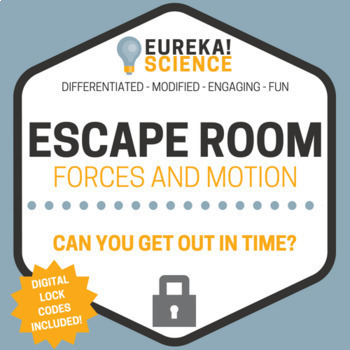 Preview of Newton's Laws, Forces and Motion Science Escape Room - Breakout Room (Physics)