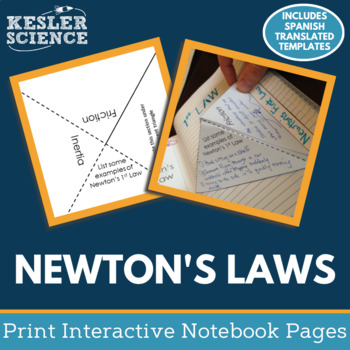 Preview of Newton's Laws Interactive Notebook Pages - Paper INB