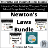 Newton's Laws - Interactive Video, Escape Room, Webquest, 