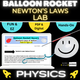 Newton's Laws Lab - Balloon Rocket Activity FUN Physics & 