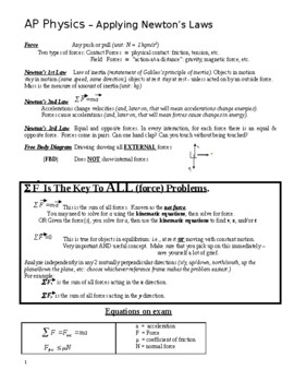 Preview of Newton’s Laws: Lecture Notes, 7 Problems, and 7 Labs