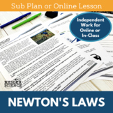 Newton's Laws - Sub Plans - Print or Digital