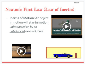 Newton's Laws Teacher Slides by Wollak's Science Stuff | TPT