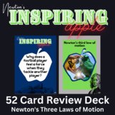Newton's Laws of Motion 52 Flash Card Review Set Physical 