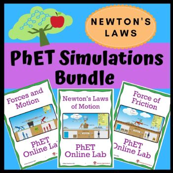 Preview of Newton’s Laws of Motion Bundle: Three PhET Online Labs