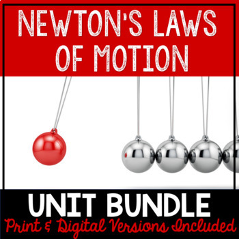Preview of Newton's Laws of Motion- Bundle of Resources [Print & Digital]