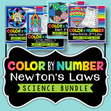 Newton's Laws of Motion | Color By Number Bundle | 1st 2nd