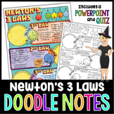 Newton's 3 Laws of Motion Doodle Notes | Science Doodle Notes