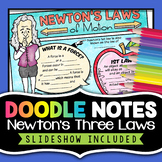Newton's Laws of Motion Doodle Notes - 3 Pager - Newton's 