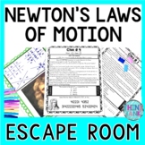 Newton's Laws of Motion ESCAPE ROOM Activity