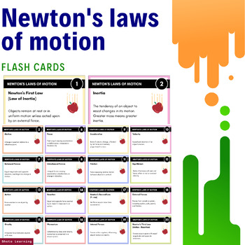 Preview of Newton's Laws of Motion Flashcards: Master the Principles of Motion