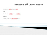 Newton's Laws of Motion Powerpoint