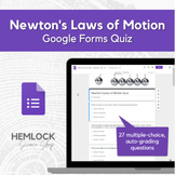 Newton's Laws of Motion Quiz in Google Forms