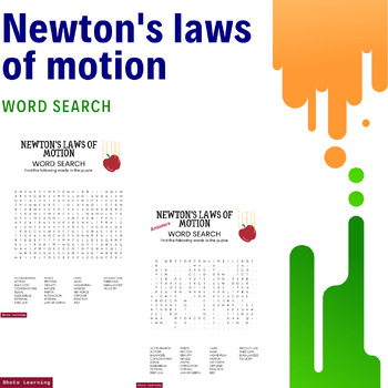 Preview of Newton's Laws of Motion Word Search: Engaging Exploration of Motion Principles
