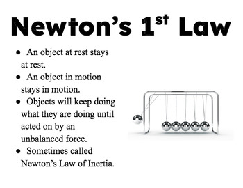Preview of Newton's Laws of Motion Word Wall