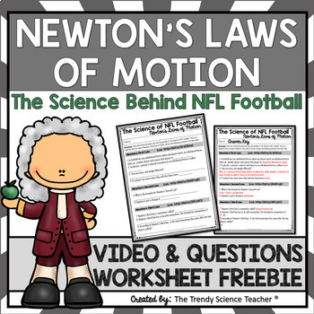 Preview of Newton's Laws of Motion Worksheet [PRINT & DIGITAL FOR DISTANCE LEARNING]
