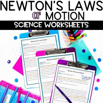 Preview of Newton's Laws of Motion Worksheets