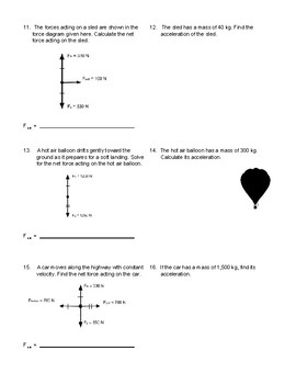 newton's second law assignment