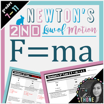 Preview of Newton's Second Law of Motion (F = ma) Worksheet