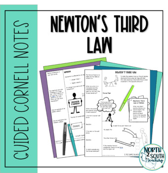 Newton's Third Law - Guided Cornell Notes by North2South Teaching