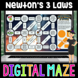 Newton's Three Laws Digital Maze | Science Digital Mazes