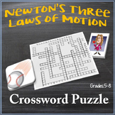 Newton's Three Laws of Motion Crossword Puzzle