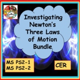 Newton's Three Laws of Motion Investigations Bundle for NG