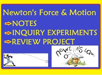 Preview of Newtons Force and Motion Laws: Notes, Inquiry Experiments and Review Project