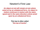 Newton's Laws Powerpoint