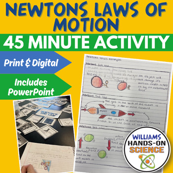 Preview of Newtons Laws of Motion Card Sort Activity PowerPoint NGSS Forces Motion