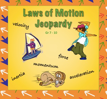 Preview of Newton's Laws of Motion Jeopardy Game with Momentum & Impulse