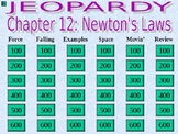 Newtons Laws of Motion Jeopardy with Interactive Scoreboar