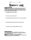 Newtons Laws of Motion Lab